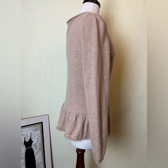 Sundance Cardigan Sweater Size L Peanut Color Long Sleeve Button 100% Cashmere - Picture 4 of 9